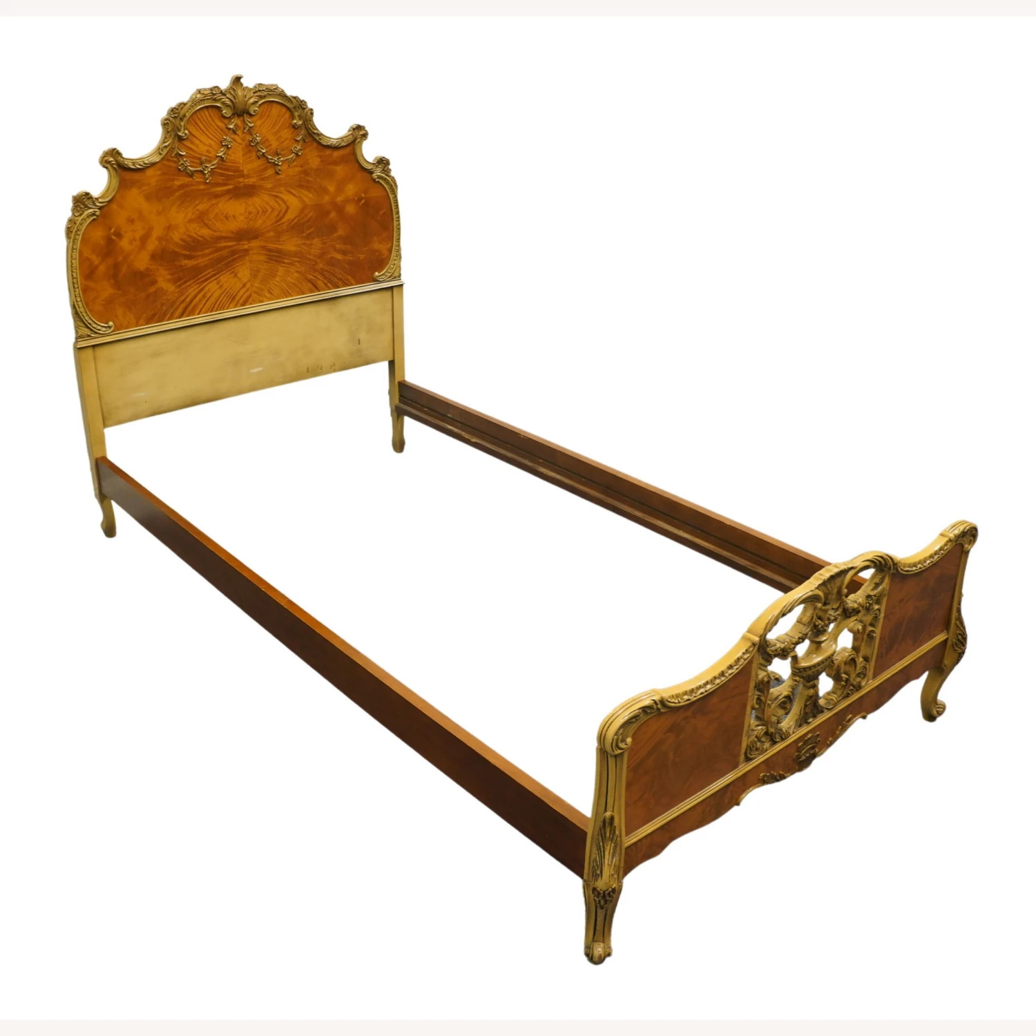 Vintage/Antique Louis XVI French Walnut Twin Bed - Image 2