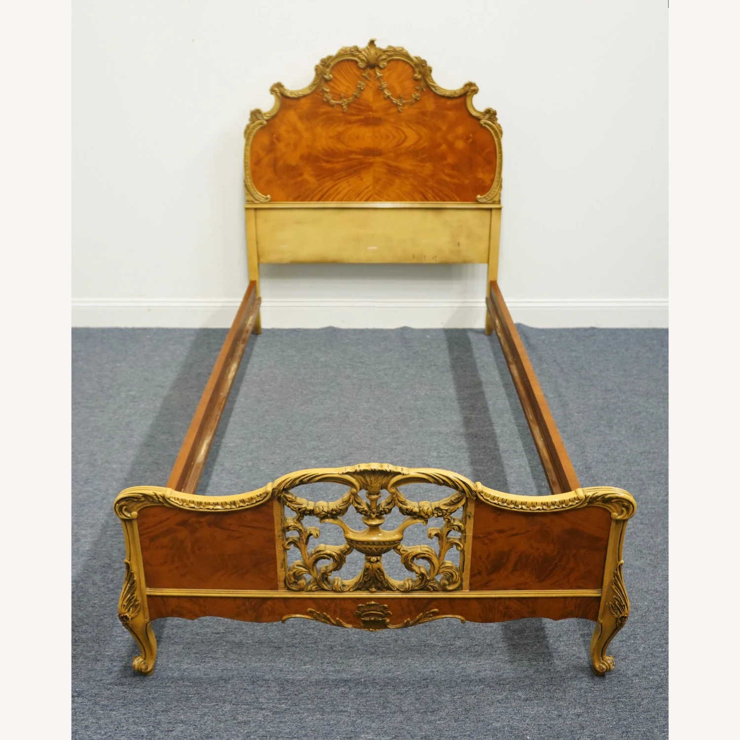 Vintage/Antique Louis XVI French Walnut Twin Bed - Image 3