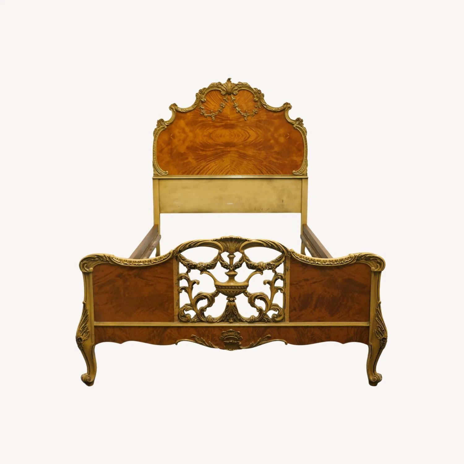 Vintage/Antique Louis XVI French Walnut Twin Bed - Image 5