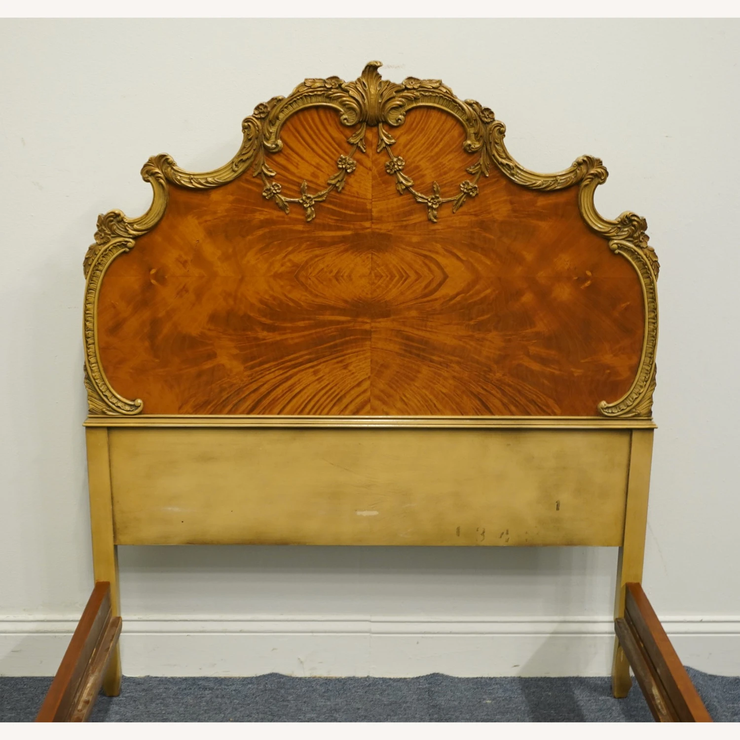 Vintage/Antique Louis XVI French Walnut Twin Bed - Image 6