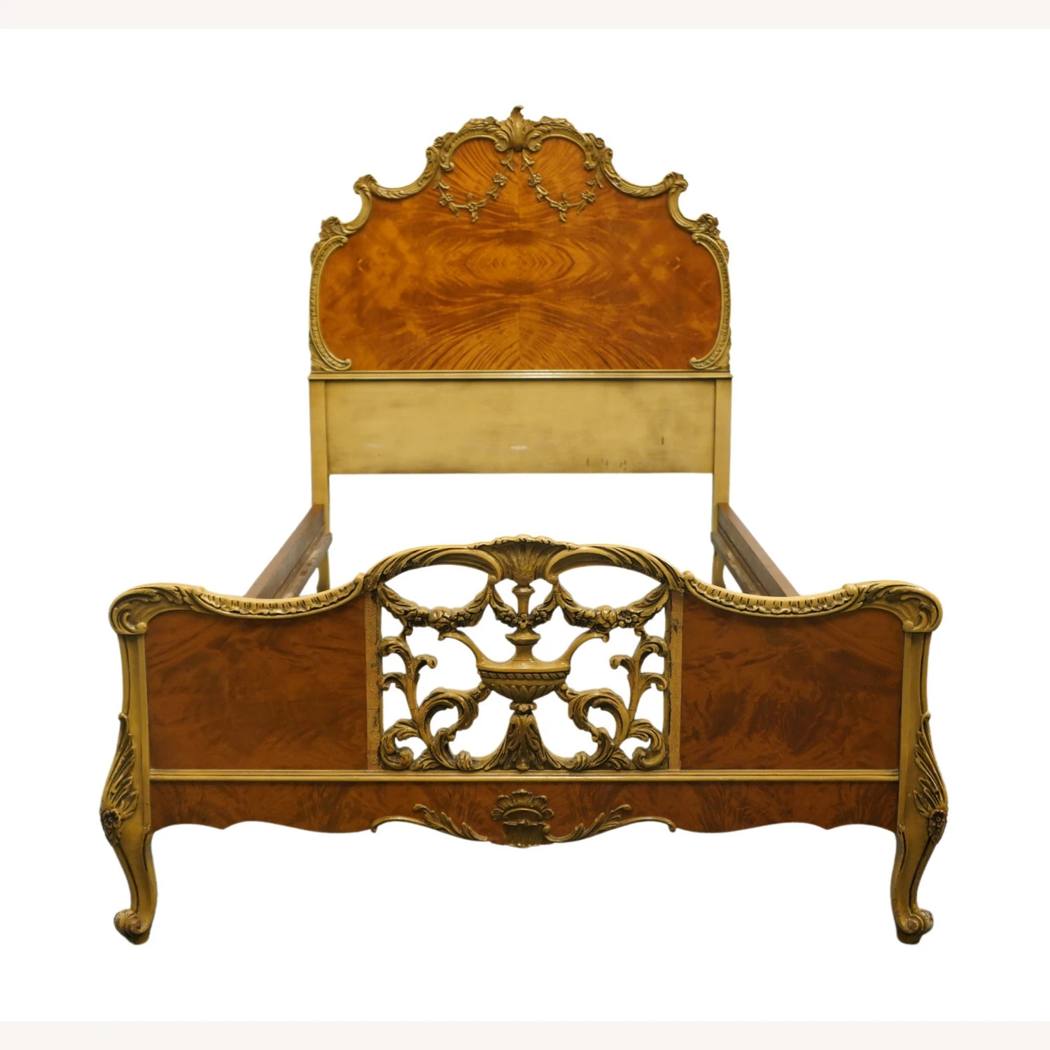 Vintage/Antique Louis XVI French Walnut Twin Bed - Image 9