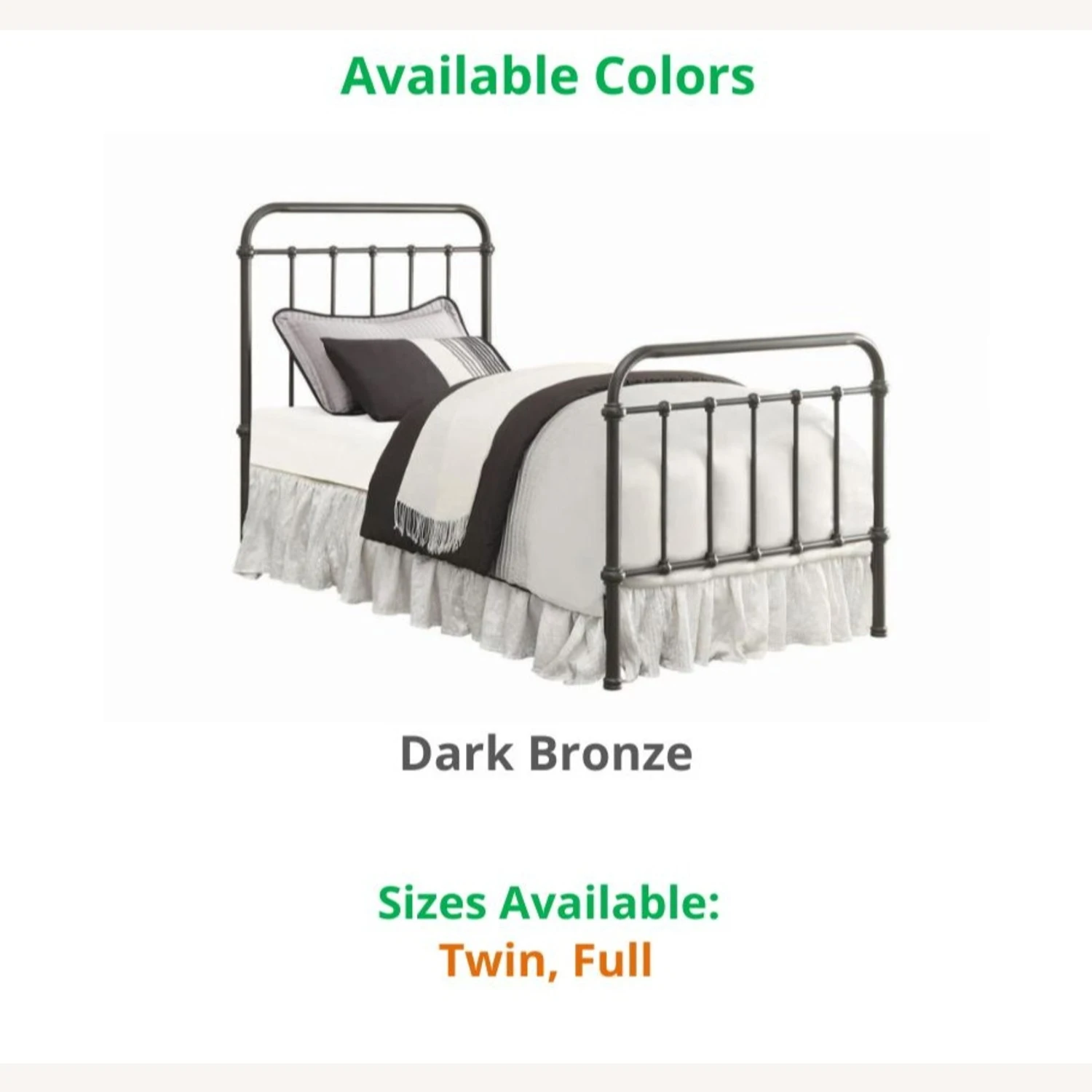 Other Twin Bed In Dark Bronze Metal Finish - Image 3