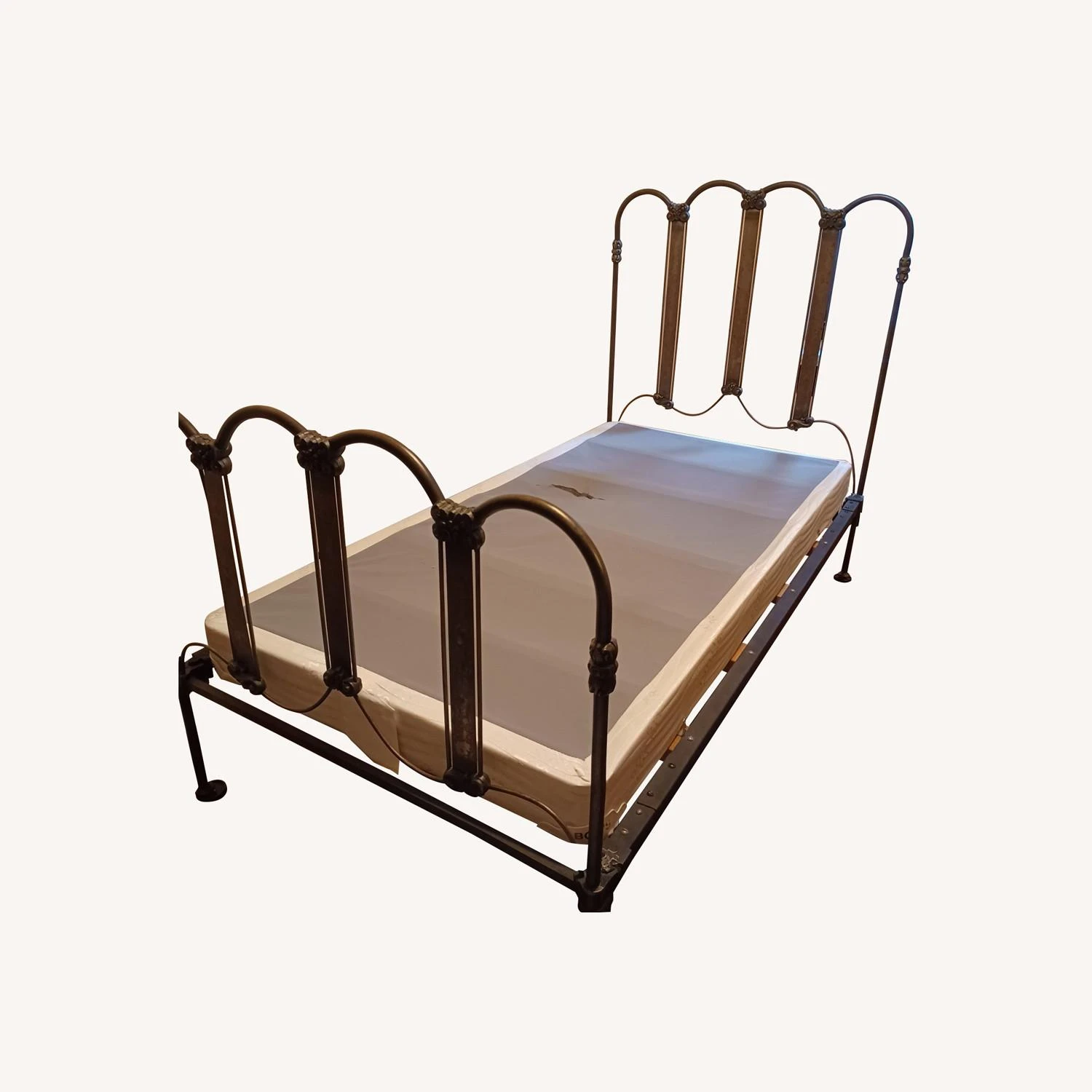 Antique Twin Iron Bed - Image 4