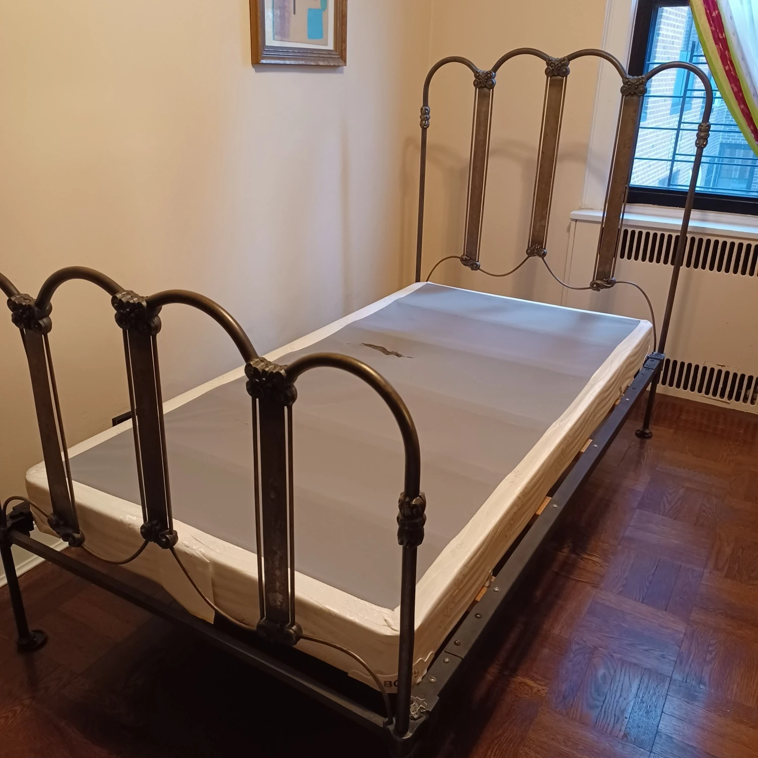 Antique Twin Iron Bed - Image 5