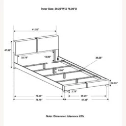 Other Twin Bed Upholstered In Dark Brown Leatherette