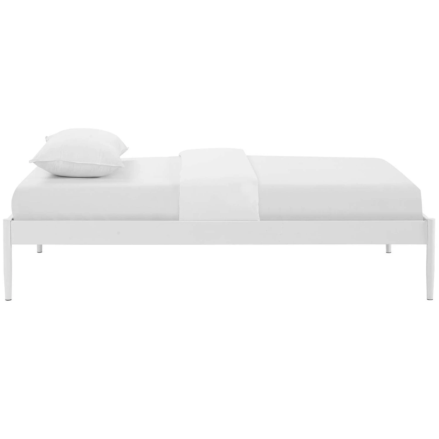 Other Twin Bed Frame In White Steel W/Tapered Dowel Legs - Image 5