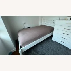 Crate & Barrel Barnes White Twin Bed Frame