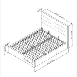 Other Modern Style Queen Size Lift-Up Storage Platform Bed Upholst