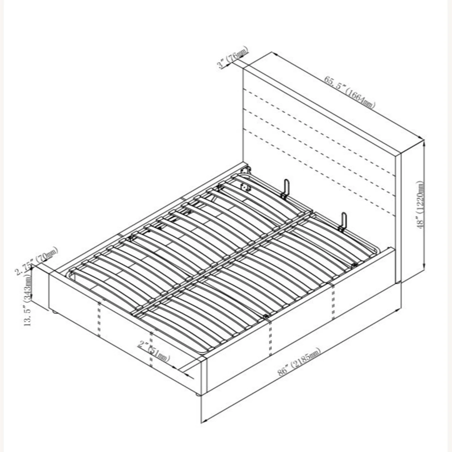 Other Modern Style Queen Size Lift-Up Storage Platform Bed Upholst