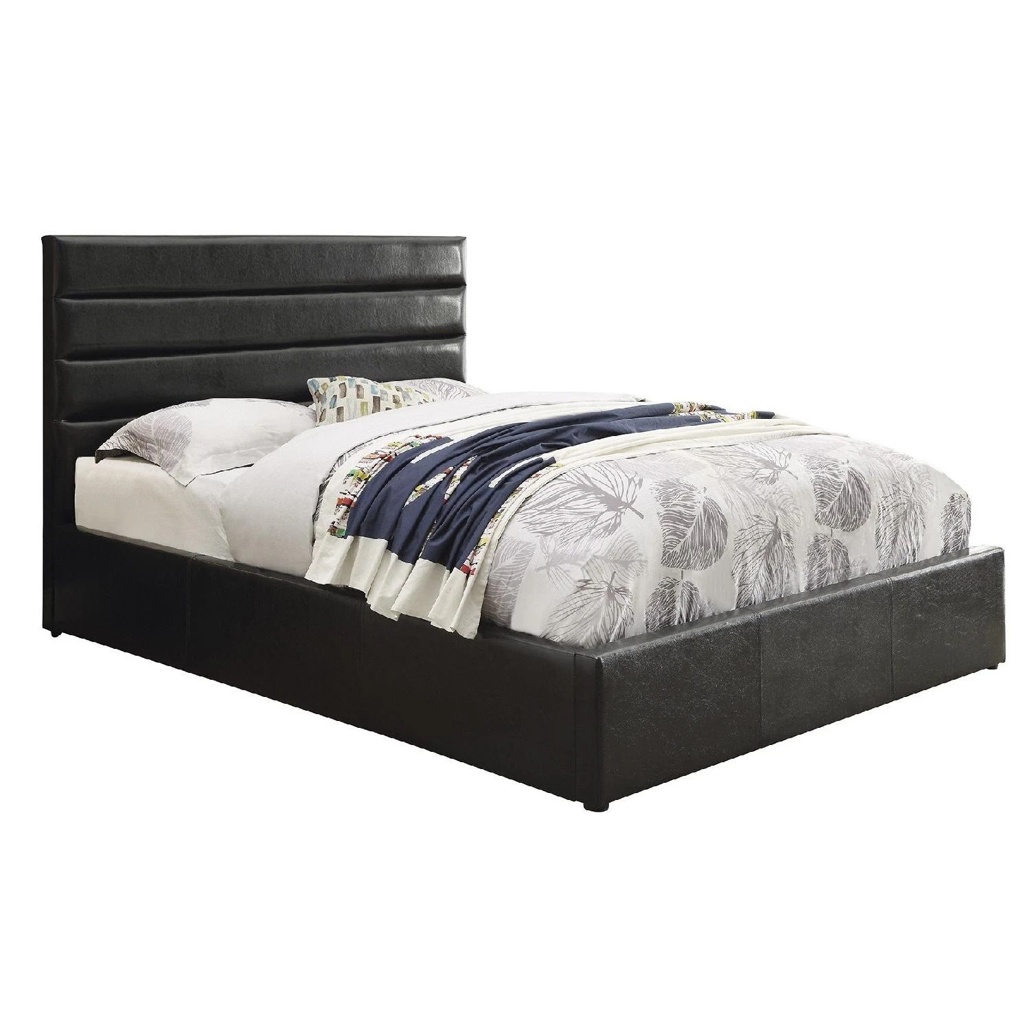 Other Modern Style Queen Size Lift-Up Storage Platform Bed Upholst - Image 3