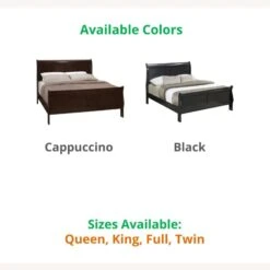 Other Classic Style Queen Bed In Cappuccino Wood Finish