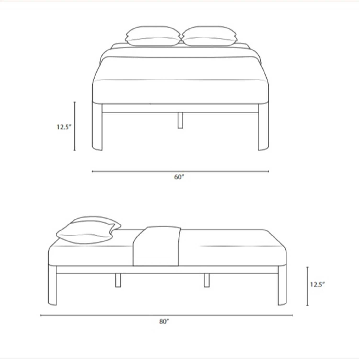Other Queen Bed In Brown Steel & Slatted Wood Frame - Image 6