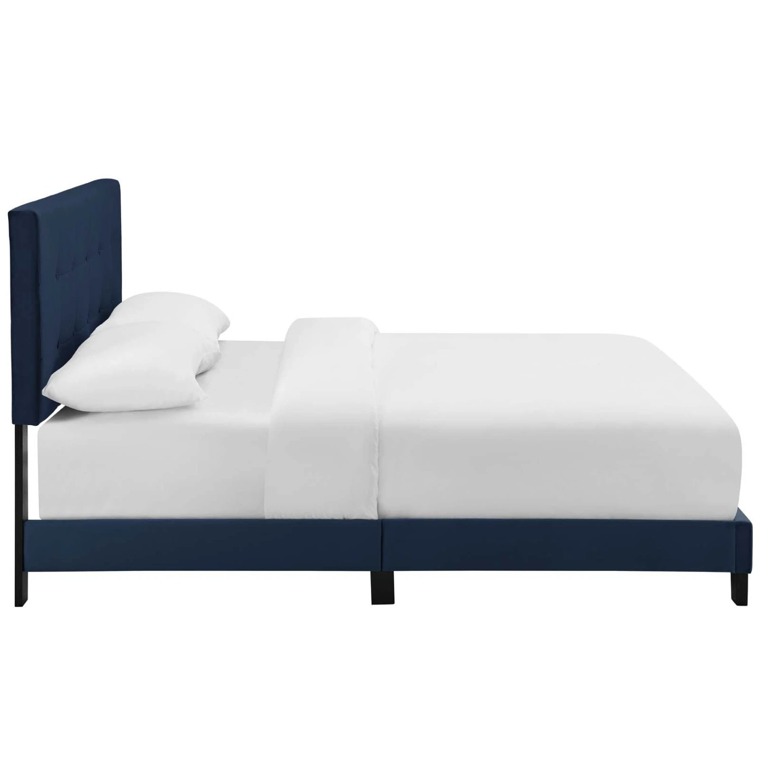 Other Twin Bed In Midnight Blue W/ Tufted Headboard - Image 5